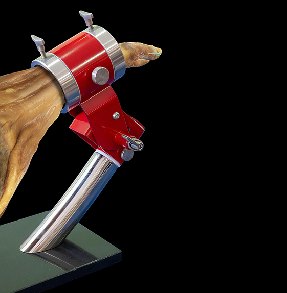 Jamonero mecánico de mesa blanco