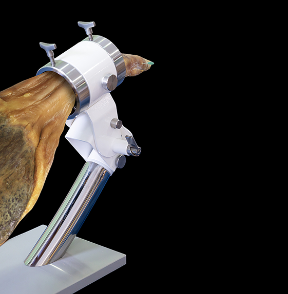Jamonero mecánico de mesa rojo