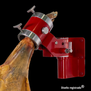Jamonero mecánico de pared rojo